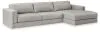 Ashley Furniture 57404S2 Ashley Furniture 57404S2 Amiata - 2-Piece Sectional With Raf Corner Chaise - Glacier