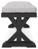 Ashley Furniture P792-600 Beachcroft - Bench With Cushion - Black / Light Gray