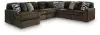 Ashley Furniture 98104S23 Ashley Furniture 98104S23 Midnight-Madness - 6-Piece Sectional With LAF Corner Chaise - Chocolate