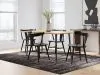 Ashley Furniture D501/25/02(2) Gretlynn - 5 Pc. - Dining Room Table, 4 Side Chairs - Black / Natural