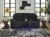 Ashley Furniture PC6420218 Forest Lake - Power Reclining Loveseat With Console / Adj Headrest - Black