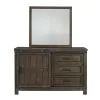 Liberty Furniture 759-YBR-FPBDM Thornwood Hills - 3 Piece Bedroom Set (Full Panel Bed, Dresser & Mirror) - Rock Beaten Brown