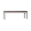 Liberty Furniture 182-C9001B Brook Bay - Upholstered Dining Bench - Textured White / Carbon Gray