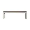 Liberty Furniture 182-C9001B Brook Bay - Upholstered Dining Bench - Textured White / Carbon Gray