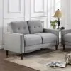 Coaster Fine Furniture 506782 Bowen - Upholstered Track Arm Tufted Loveseat - Gray