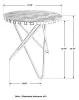 CoasterEssence 935878 Xenia - Round Bone Inlay Accent Side Table - White And Gold