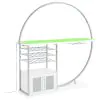 Coaster Fine Furniture 182798 Risley - 2-Door Circular LED Home Bar Cabinet High Gloss - White