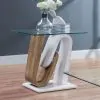 Furniture of America FOA4748E-TABLE Batam - End Table - White / Natural Tone