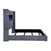 Coaster Fine Furniture 306030KE Tisdall - Upholstered Eastern King Fireplace Bed - Gray