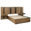 Coaster Fine Furniture 224900KW-S3P Terrace - California King Wall Panel Storage Bed - Ash Brown