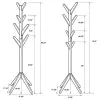 Coaster Fine Furniture 983272 Margaret - Solid Wood Coat Rack Clothing Hanger - Black