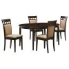 Coaster Fine Furniture 100770-S5A Gabriel - 5 Piece Extension Leaf Dining Table Set - Dark Brown
