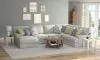 Jackson Furniture Industries 2340/75/30/72-28 Jackson Furniture Industries 2340/75/30/72-28 Stockbridge - 3 Piece Sectional With Comfort Coil Seating And 9 Included Accent Pillows (Left Side Facing Chaise) - Slate