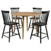 Coaster Fine Furniture 122508-S5B Andrews - 5 Piece Round Counter Dining Set - Light Ash And Black