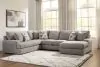 Benchcraft® 84704S4 Benchcraft® 84704S4 Lindon - 3-Piece Sectional With RAF Corner Chaise - Smoke