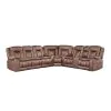 New Classic 20-2505B-3PMW New Classic 20-2505B-3PMW Morello - 3 Piece P1 Sofa/Loveseat/Wedge With Power Footrest - Brown