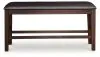 Ashley Furniture D596-09 Ashley Furniture D596-09 Haddigan - Double Counter Height Upholstered Bench - Dark Brown
