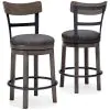 Ashley Furniture D388-224 Caitbrook - UPH Swivel Barstool  - Gray