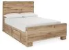 Ashley Furniture B1050B29 Ashley Furniture B1050B29 Hyanna - Full Panel Bed With 2 Side Storage - Tan