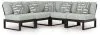 Ashley Furniture P490P2 Ashley Furniture P490P2 Beachloft - 5-Piece Outdoor Sectional - Black / Gray