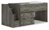 Ashley Furniture B4480B15 Frandern - Twin Loft Bed With Drawer Storage - Gray