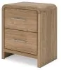 Ashley Furniture PCB1121-92 Gramburg - Two Drawer Night Stand - Warm Natural Brown