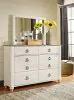 Ashley Furniture B267B1 Ashley Furniture B267B1 Willowton - Dresser, Mirror - Whitewash