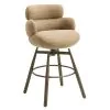 ACME DN03808 ACME DN03808 Jena - Counter Height Chair With Swivel - Taupe & Bronze