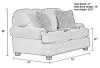 Jackson Furniture Industries 324102-2010/18-2011/48 Singletary - Loveseat - Nickel