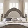 Liberty Furniture 502-BR01HU Carlisle Court - Queen Upholstered Poster Headboard - Medium Brown