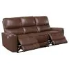 Coaster Fine Furniture 610264P Greenfield - Upholstered Power Reclining Sofa - Saddle Brown