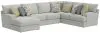 Jackson Furniture Industries 2340/75/30/72-28 Jackson Furniture Industries 2340/75/30/72-28 Stockbridge - 3 Piece Sectional With Comfort Coil Seating And 9 Included Accent Pillows (Left Side Facing Chaise) - Slate