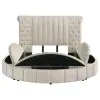 Coaster Fine Furniture 360111QB4 Sonya - Queen Storage Side Rails (left), Box 4 of 5 - Ivory