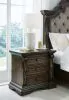 Ashley Furniture B947/31/36/57/54/97/93(2) Ashley Furniture B947/31/36/57/54/97/93(2) Maylee - 7 Pc. - Dresser, Mirror, Queen Upholstered Bed, 2 Nightstands - Dark Brown