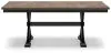 Ashley Furniture D634/35/01(2)/00 Wildenauer - 6 Pc. - Extension Table, 4 Side Chairs, Bench - Brown / Black