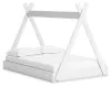 Ashley Furniture EB1810/230/231/122 Ashley Furniture EB1810/230/231/122 Hallityn - 3 Pc. - Bookcase, Dresser, Full Tent Complete Bed - White