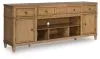 Ashley Furniture W655-68 Sharlance - XL TV Stand With Fireplace Option - Light Brown