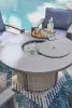 Ashley Furniture PCP418-776 Half Moon Beach - Round Fire Pit Table - Gray