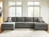 Ashley Furniture PC48405S3 Ashley Furniture PC48405S3 Clarington - 3-Piece Sectional With Double Chaise - Greystone