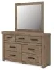 Ashley Furniture PCB2844B1 Ashley Furniture PCB2844B1 Oliandon - Dresser And Mirror - Light Brown