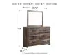 Ashley Furniture B211B1 Ashley Furniture B211B1 Drystan - Dresser, Mirror - Brown / Beige