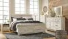 Ashley Furniture B331B9 Bellaby - King Platform Bed With 2 Storage Drawers - Whitewash