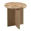 ACME LV05316 Markku - End Table With Natural Marble - Oak