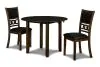 New Classic D1701-40S-BRN New Classic D1701-40S-BRN Gia - 3 Piece Dining Set (Dining Drop Leaf Table & 2 Chairs) Faux Leather - Brown
