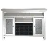 CoasterElevations 183627 Melinda - 2-Door LED Mirrored Wine Storage Bar Cabinet - Silver