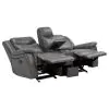 CoasterEveryday 650355 Conrad - Upholstered Padded Arm Glider Loveseat - Gray