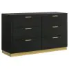 Coaster Fine Furniture 224783 Caraway - 6-Drawer Dresser - Black