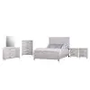 New Classic 00-3314-26N New Classic 00-3314-26N Biscayne - 6/0 Western King 6 Piece Bedroom Set (Bed & Dresser & Mirror & Chest & 2 Nightstands) - Driftwood