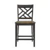 Intercon HP-BS-385W-BBP-K24 Harper - Lattice Stool - Brushed Brown / Pecan