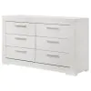 Coaster Fine Furniture 224943 Ives - 6-Drawer Dresser Cabinet - White High Gloss